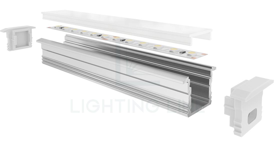 Profilé en aluminium pour rubans led PR-RE02-03