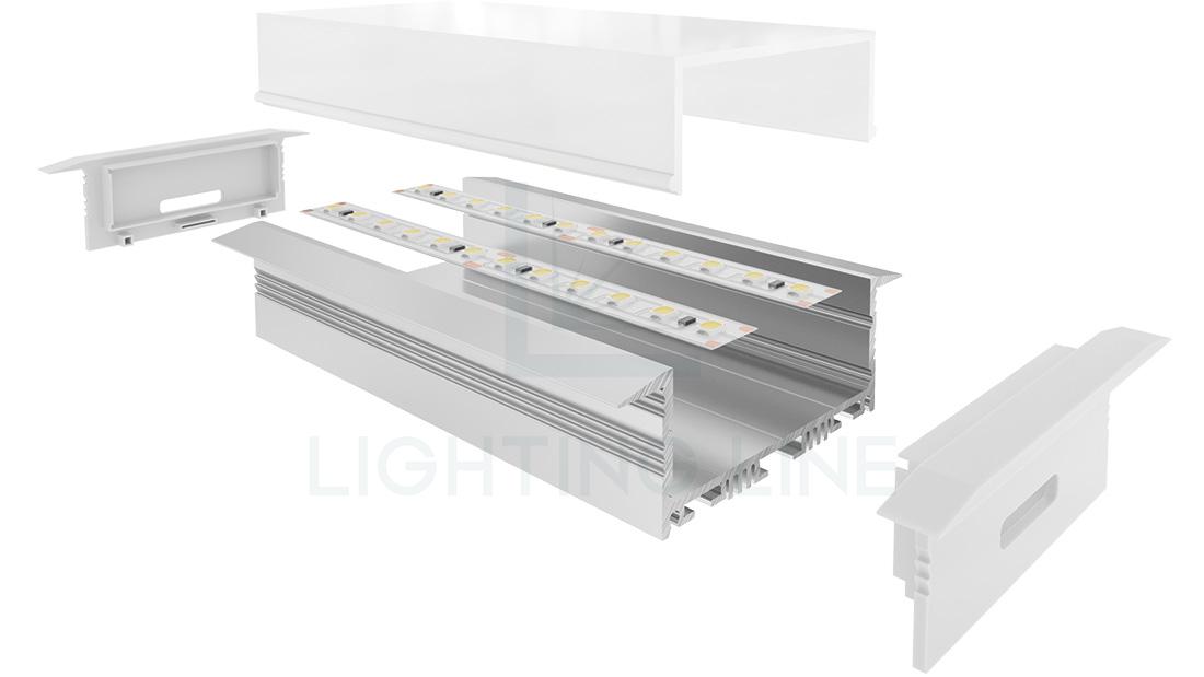 Profilé en aluminium pour rubans led PR-RE04-07