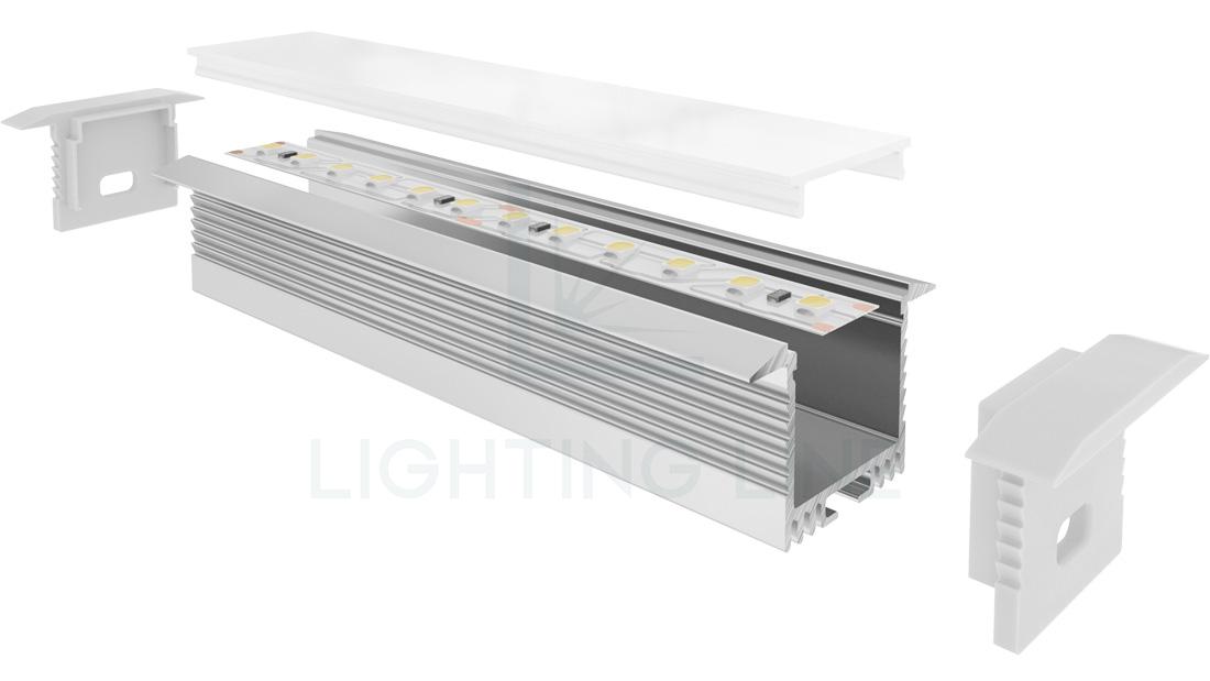 Profilé en aluminium pour rubans led PR-RE06-01-S2