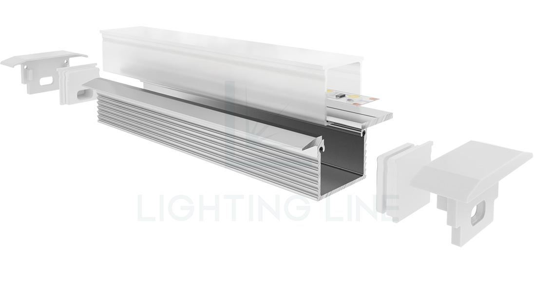 Profilé en aluminium pour rubans led PR-RE08-13-S3