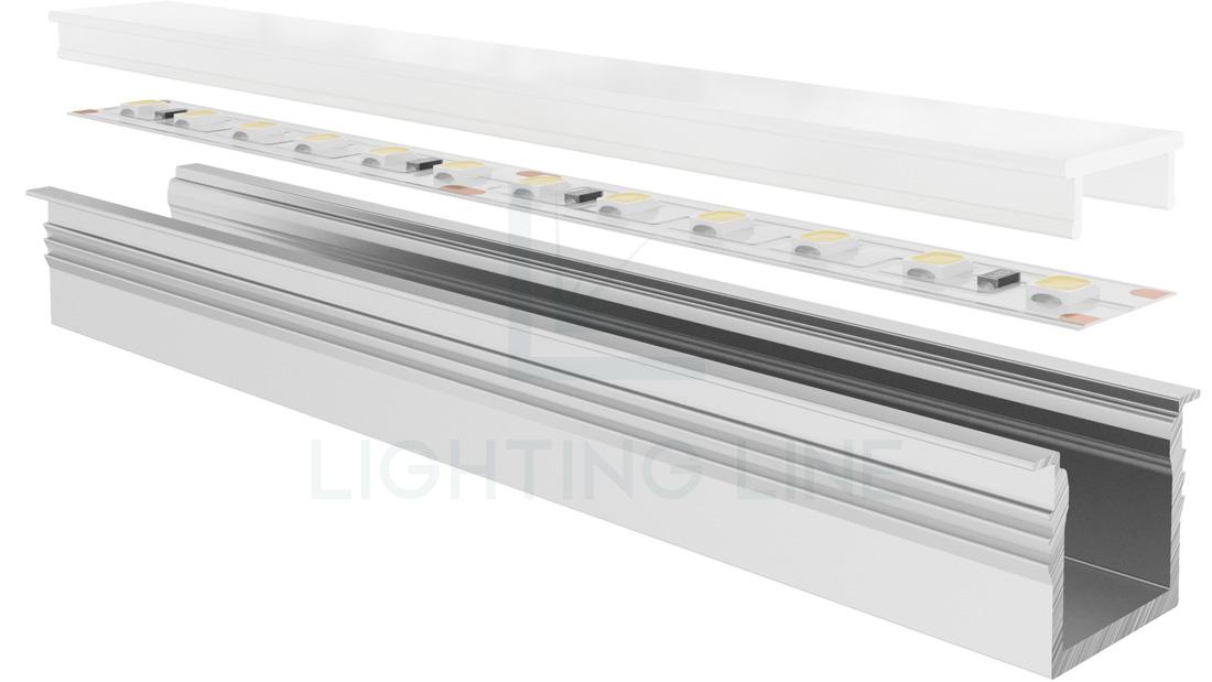 Profilé en aluminium pour rubans led PR-RE11-16