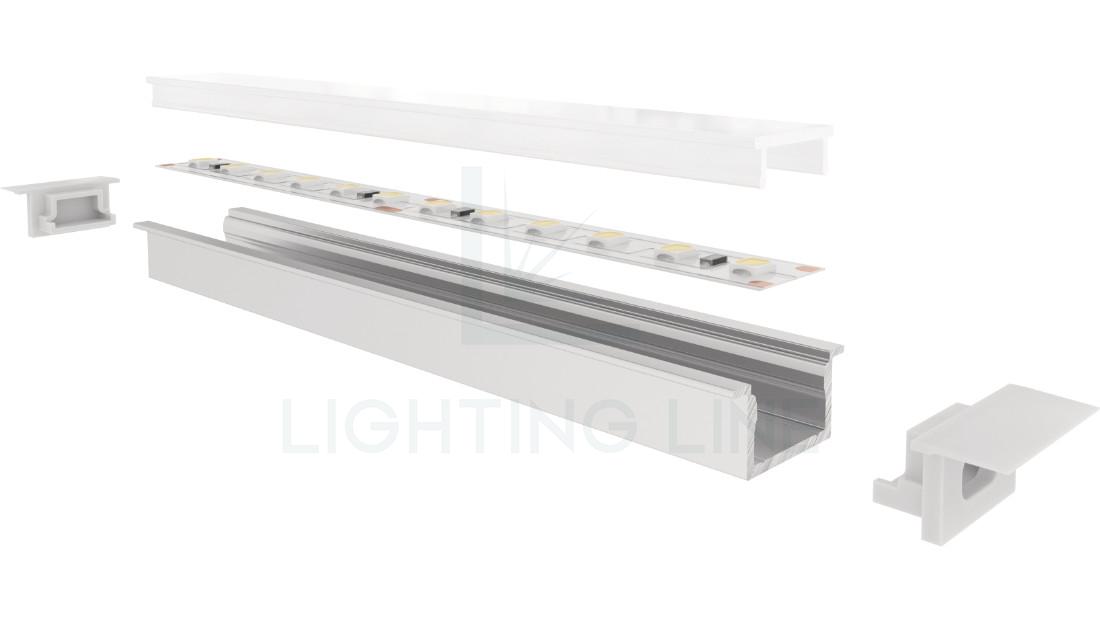 Profilé en aluminium pour rubans led PR-RE15-16 Profilé en aluminium pour rubans led PR-RE15-16