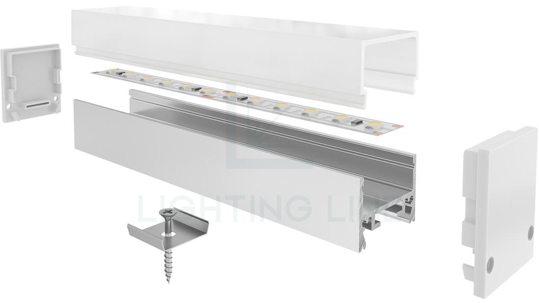 Profilé en aluminium pour rubans led PR-SL01-01