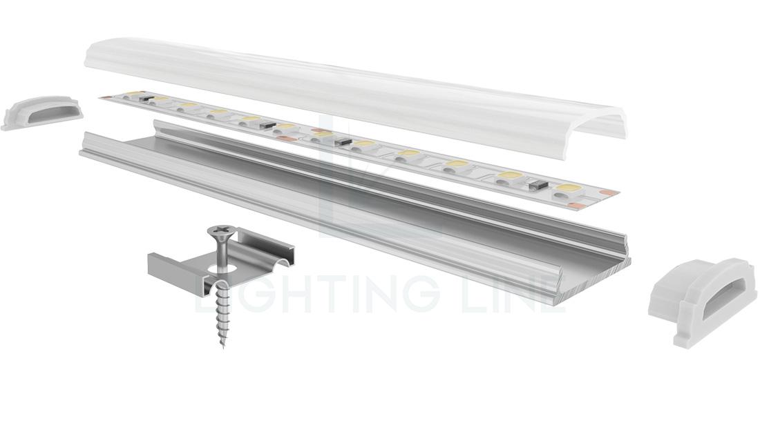 Profilé en aluminium pour rubans led PR-SL04-04-S2 Profilé en aluminium pour rubans led PR-SL04-04-S2