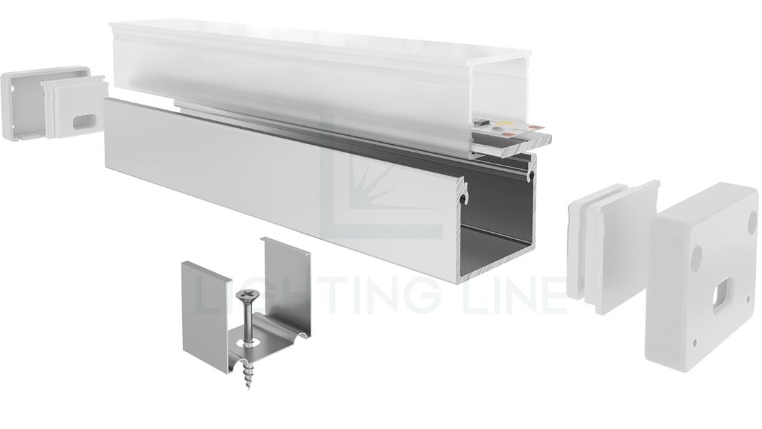 Profilé en aluminium pour rubans led PR-SL10-13-S3