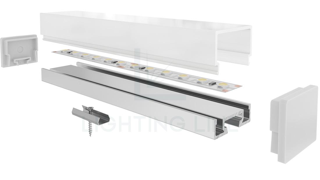 Profilé en aluminium pour rubans led PR-SL11-01
