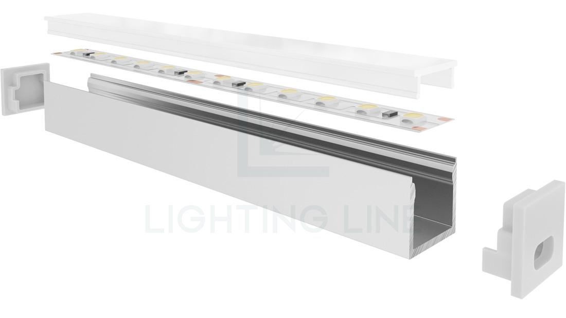 Profilé en aluminium pour rubans led PR-SL14-16 Profilé en aluminium pour rubans led PR-SL14-16