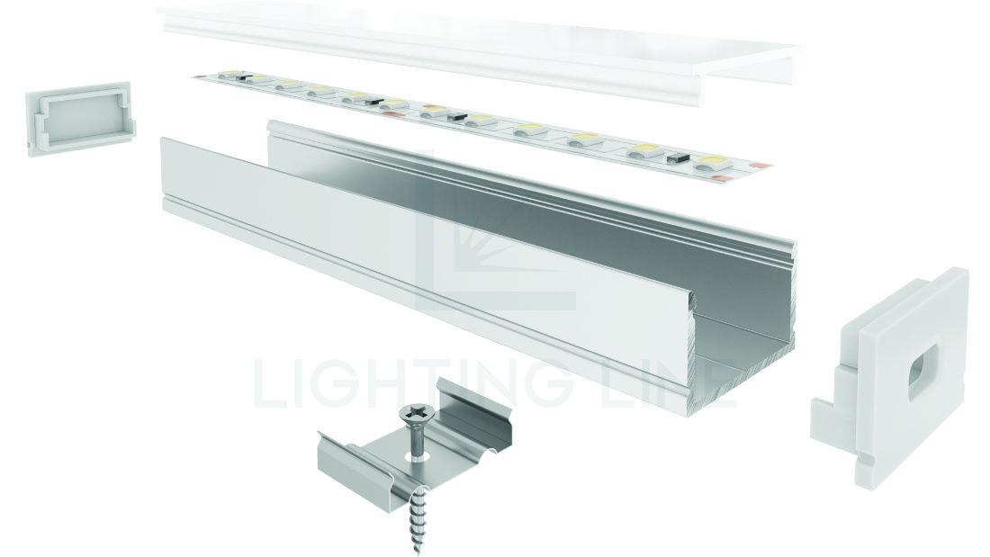 Profilé en aluminium pour rubans led PR-SL15-01 Profilé en aluminium pour rubans led PR-SL15-01