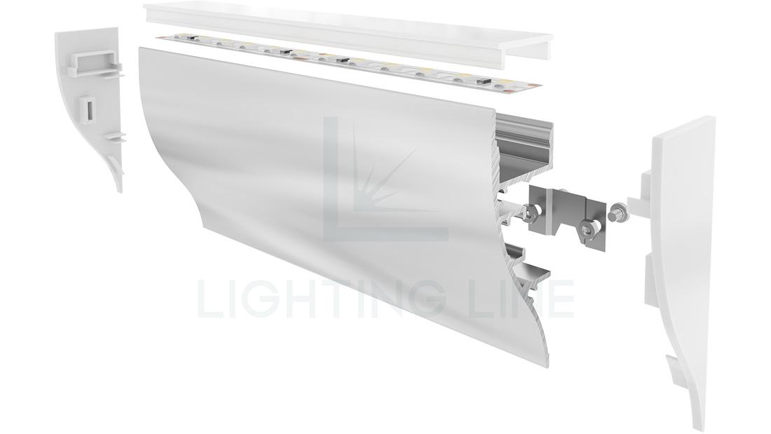 Profilé en aluminium pour rubans led PR-WL01-03 Profilé en aluminium pour rubans led PR-WL01-03