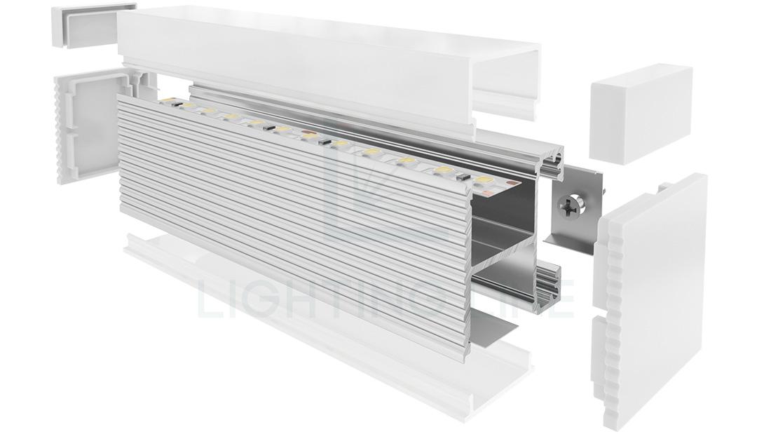 Profilé en aluminium pour rubans led PR-WL03-01-S2 Profilé en aluminium pour rubans led PR-WL03-01-S2