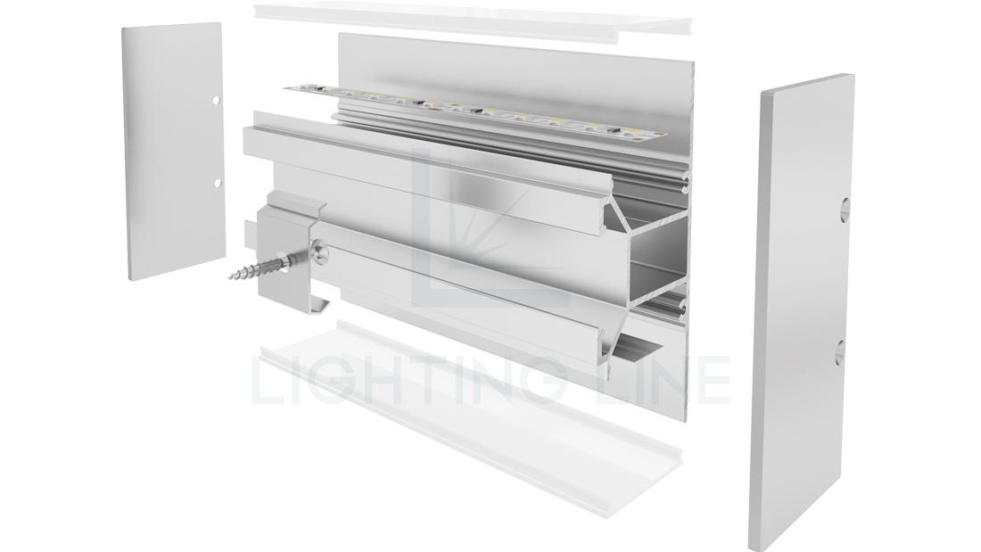 Profilé en aluminium pour rubans led PR-WL04-05 Profilé en aluminium pour rubans led PR-WL04-05