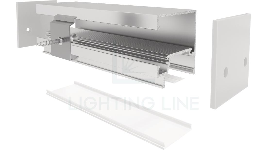 Profilé en aluminium pour rubans led PR-WL05-05 Profilé en aluminium pour rubans led PR-WL05-05