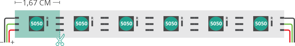 Aperçu technique du ruban led 5050 5V IP64 RGB 60led/m T52-CoRGB-60510 Aperçu technique du ruban led 5050 5V IP64 RGB 60led/m T52-CoRGB-60510