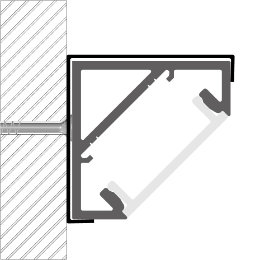 Installation profilé en aluminium pour rubans led PR-AN07-03