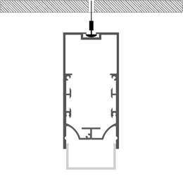 Installation profilé en aluminium pour rubans led PR-CL01-06-W3