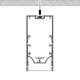 Installation profilé en aluminium pour rubans led PR-CL01-06