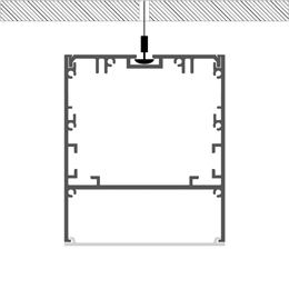 Installation profilé en aluminium pour rubans led PR-CL04-18