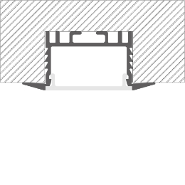 Installation profilé en aluminium pour rubans led PR-RE05-01