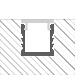 Installation profilé en aluminium pour rubans led PR-RE09-02-S2