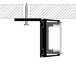Installation profilé en aluminium pour rubans led PR-SL08-03