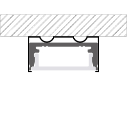 Installation profilé en aluminium pour rubans led PR-SL17-03