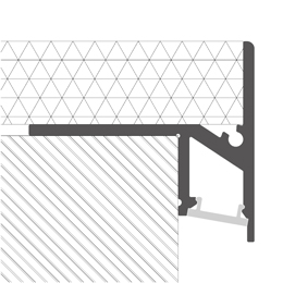 Installation profilé en aluminium pour rubans led PR-ST01-02-B2