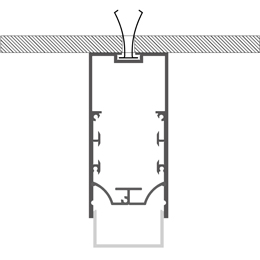Installation profilé en aluminium pour rubans led PR-CL01-06-W3