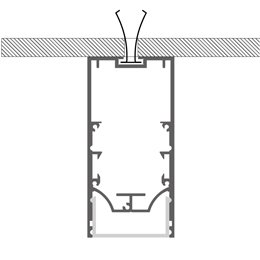 Installation profilé en aluminium pour rubans led PR-CL01-06