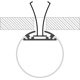 Installation profilé en aluminium pour rubans led PR-NE01-14-S2