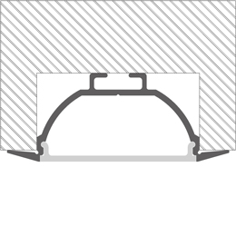 Installation profilé en aluminium pour rubans led PR-RE03-05-S2