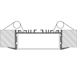Installation profilé en aluminium pour rubans led PR-RE04-07