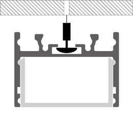 Installation profilé en aluminium pour rubans led PR-SL02-06
