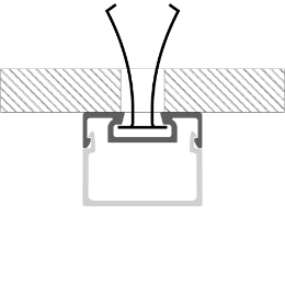 Installation profilé en aluminium pour rubans led PR-SL11-01
