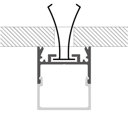 Installation profilé en aluminium pour rubans led PR-SL01-01