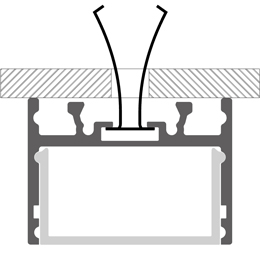 Installation profilé en aluminium pour rubans led PR-SL02-06