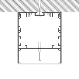 Installation profilé en aluminium pour rubans led PR-CL04-18